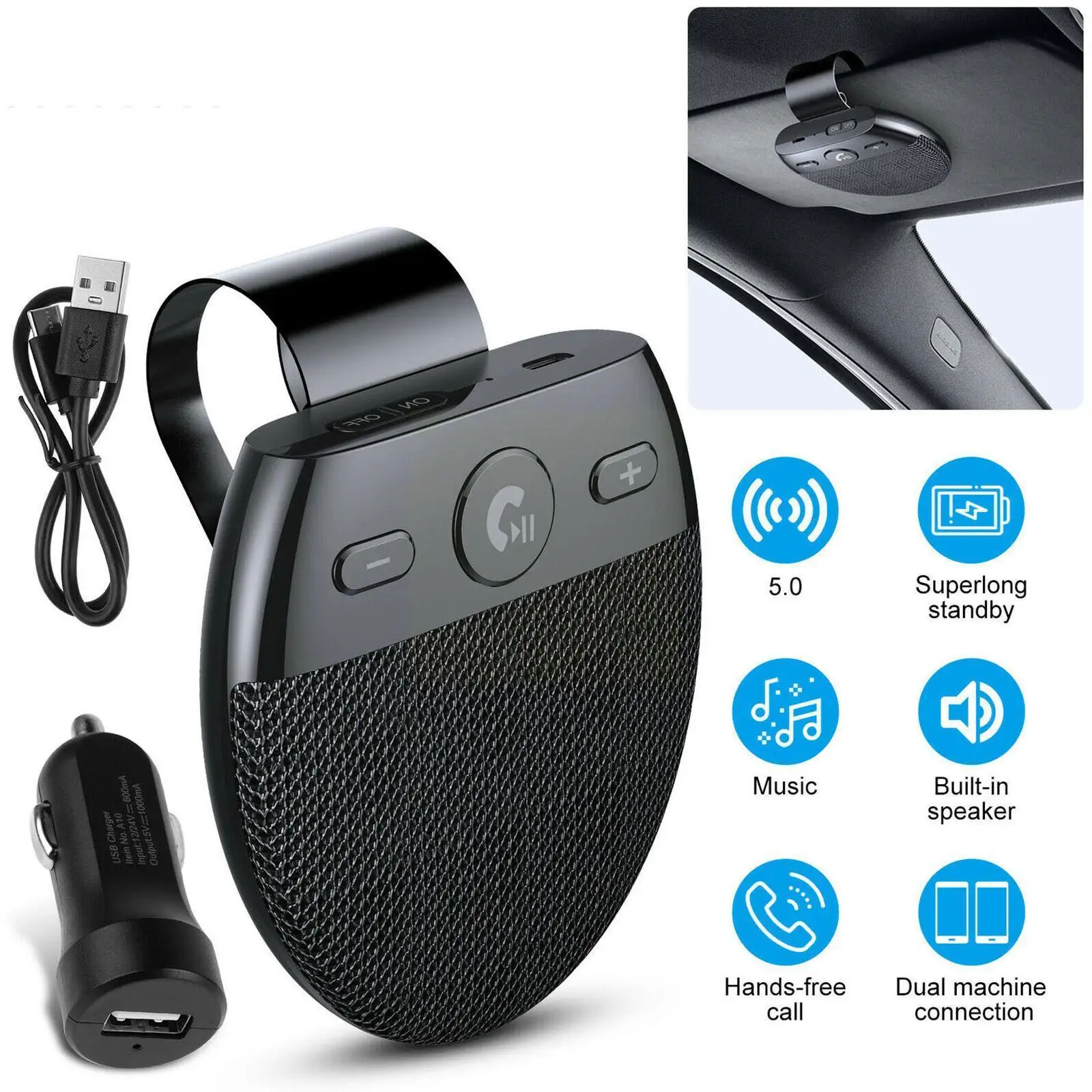 Wireless Bluetooth 5.0 Car Kit Handsfree Speaker Audio Adapter Noise Cancellation Support Siri Voice Control For IPhone E4S3
Wireless Bluetooth 5.0 Car Kit Handsfree Speaker Audio Adapter Noise Cancellation Support Siri Voice Control For IPhone E4S3