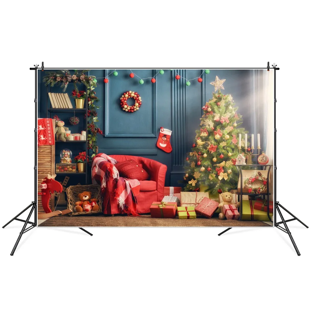 Christmas Tree Gifts Red Sofa Garland Shelf Interior Photography Backgrounds Custom Baby Party Decoration Photo Booth Backdrops
Christmas Tree Gifts Red Sofa Garland Shelf Interior Photography Backgrounds Custom Baby Party Decoration Photo Booth Backdrops