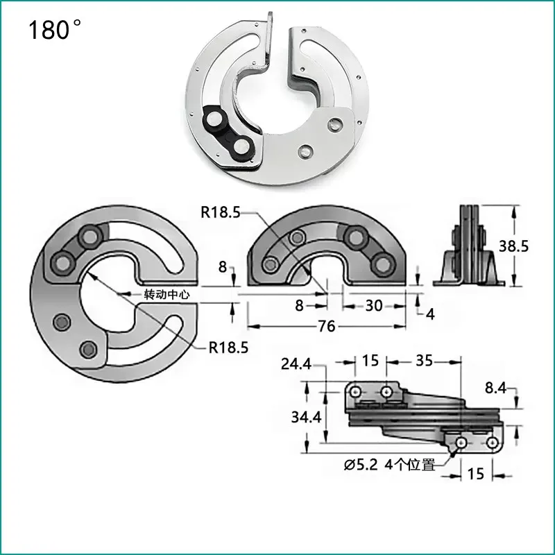 1 шт., скрытые петли для раздвижных дверей, 90/180 градусов
1 шт., скрытые петли для раздвижных дверей, 90/180 градусов
