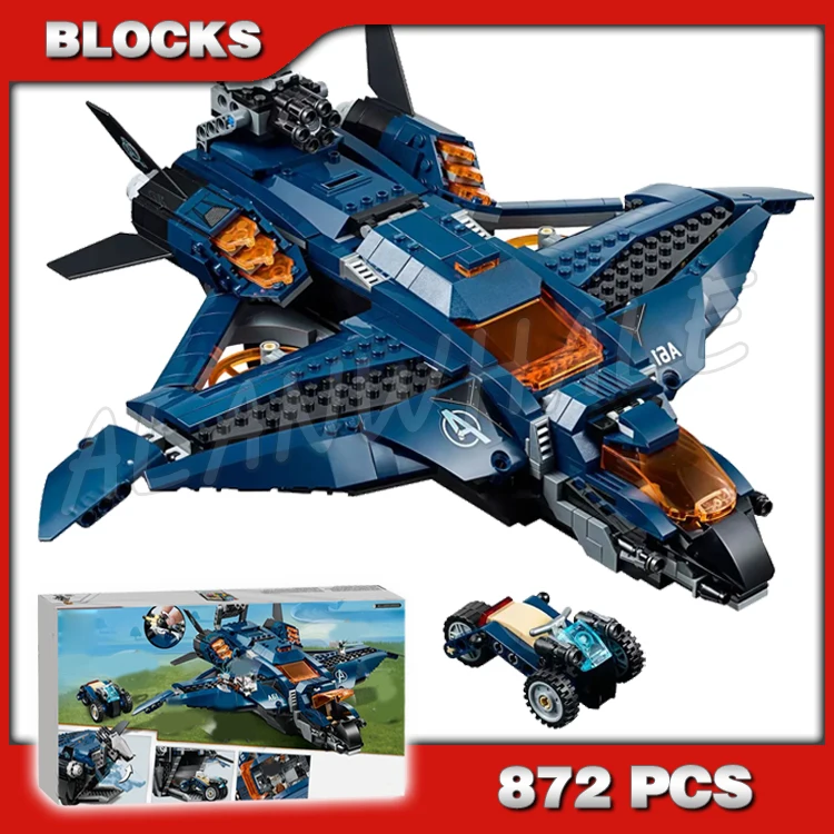 872pcs Super Fighters Revengers Ultimate Quinjet Jet Rocket Thor Black Widow 11261 Building Blocks Toys Compatible With Model
872pcs Super Fighters Revengers Ultimate Quinjet Jet Rocket Thor Black Widow 11261 Building Blocks Toys Compatible With Model