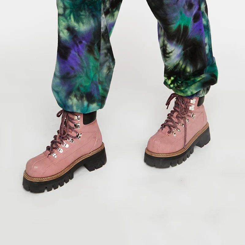 Thick Bottom Worker Boot 2022 Pink Hiking Autumn and Summer Sweet Cool round Toe Platform Martin Ankle shoes women
Thick Bottom Worker Boot 2022 Pink Hiking Autumn and Summer Sweet Cool round Toe Platform Martin Ankle shoes women