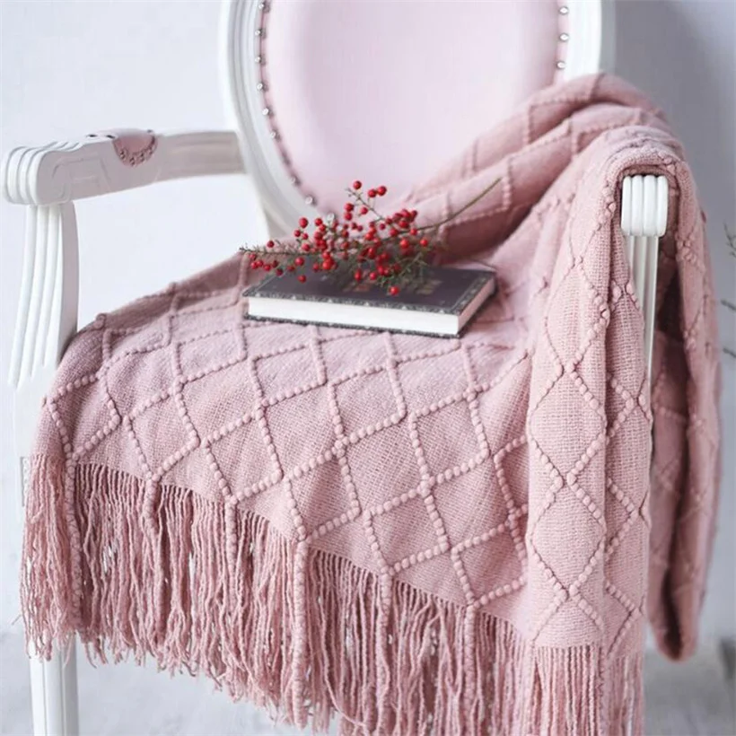 Home Textile Bohemian Knitted Blankets 100% Acryli Throw Warm Home Supplies Blanket Shawl with Tassels Colorful Soft Bedspreads
Home Textile Bohemian Knitted Blankets 100% Acryli Throw Warm Home Supplies Blanket Shawl with Tassels Colorful Soft Bedspreads