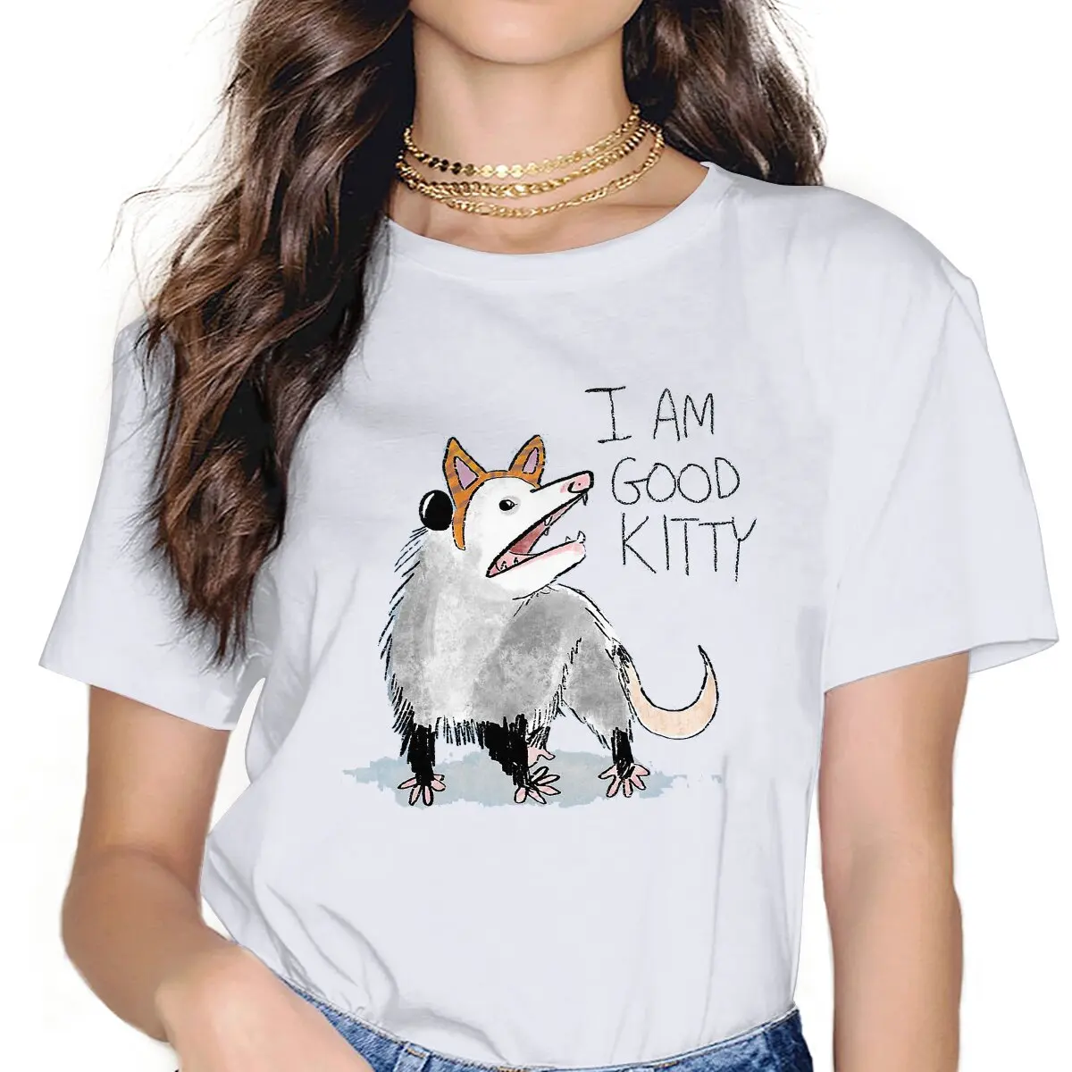 I AM GOOD KITTY Design Classic Sweet Girls Women T-Shirt Opossum Mouse Animal 5XL Blusas Harajuku Casual Vintage Oversized Tops
I AM GOOD KITTY Design Classic Sweet Girls Women T-Shirt Opossum Mouse Animal 5XL Blusas Harajuku Casual Vintage Oversized Tops