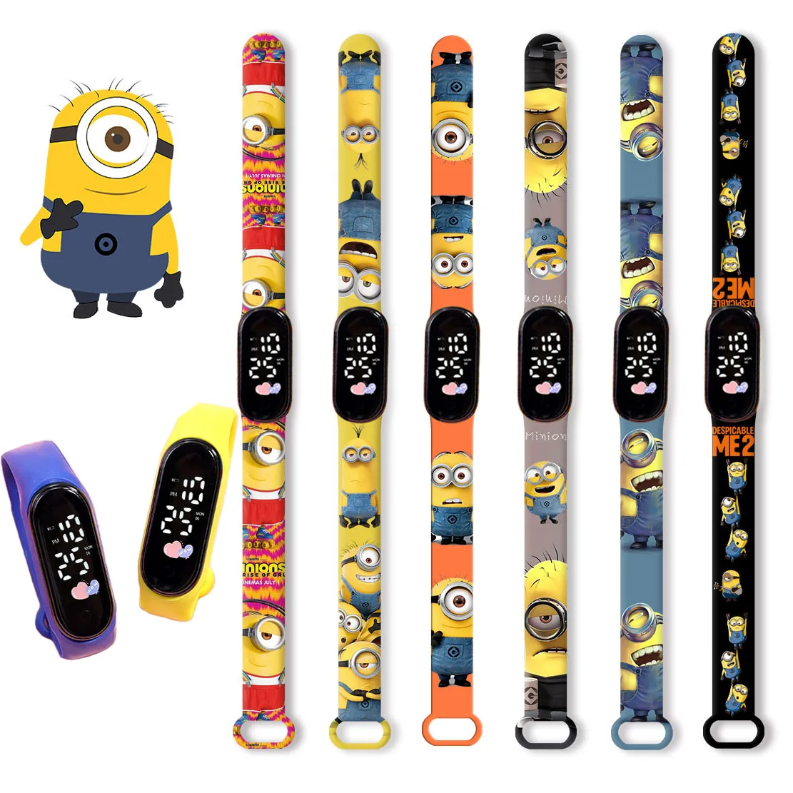 New Minions Child Watchs Anime Bob Stuart Cartoon Digital Electronic LED Student Silicone Wristband Kids Birthday Gift Toys
New Minions Child Watchs Anime Bob Stuart Cartoon Digital Electronic LED Student Silicone Wristband Kids Birthday Gift Toys