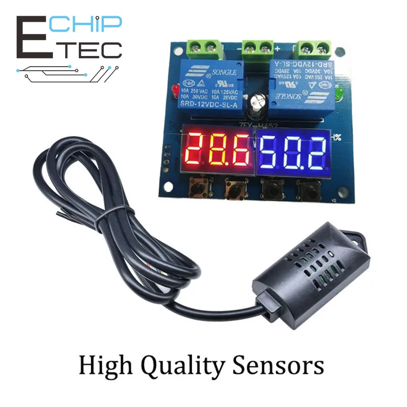 XH-M452 LED Digital Thermostat Temperature Humidity Control Thermometer Hygrometer DC 12V Controller Relay Module
XH-M452 LED Digital Thermostat Temperature Humidity Control Thermometer Hygrometer DC 12V Controller Relay Module