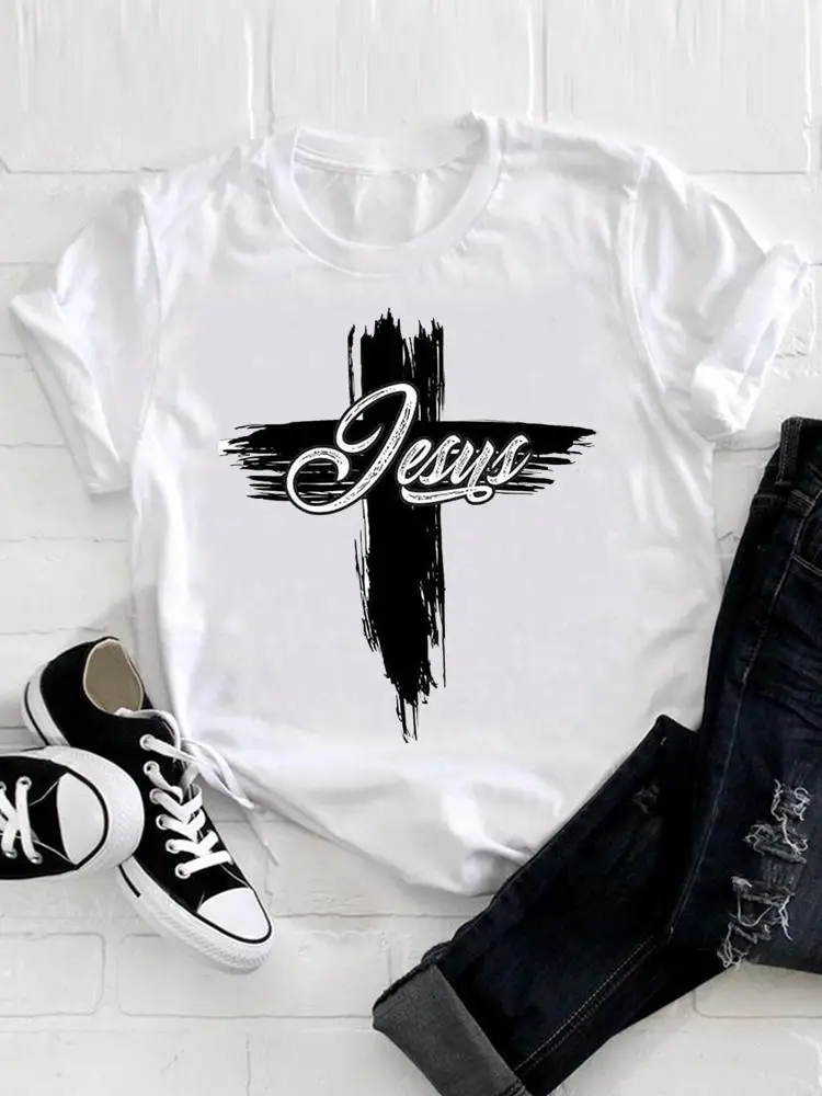 Female Top Short Sleeve Faith 90s Style Cute Fashion Tee Clothes Casual Summer Women Clothing Print Tshirt Graphic T-shirt
Female Top Short Sleeve Faith 90s Style Cute Fashion Tee Clothes Casual Summer Women Clothing Print Tshirt Graphic T-shirt