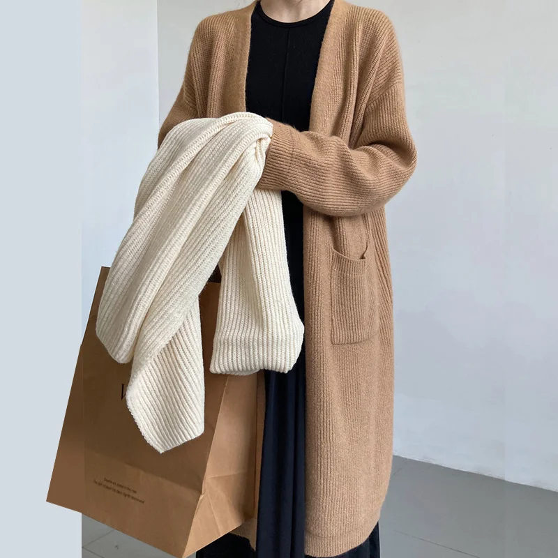 Wool Cashmere Cardigan Sweater Women Knitted Coat Trench V-Neck Elegant Loose Jumpers 2022 Winter Clothes Fashion Oversized Tops
Wool Cashmere Cardigan Sweater Women Knitted Coat Trench V-Neck Elegant Loose Jumpers 2022 Winter Clothes Fashion Oversized Tops