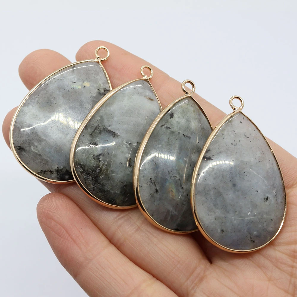 Natural Stone Teardrop Shape Wrapped Agate Pendant Fashion Exquisite Jewelry Accessory Couple Style Glitter Stone 26x40mm
Natural Stone Teardrop Shape Wrapped Agate Pendant Fashion Exquisite Jewelry Accessory Couple Style Glitter Stone 26x40mm