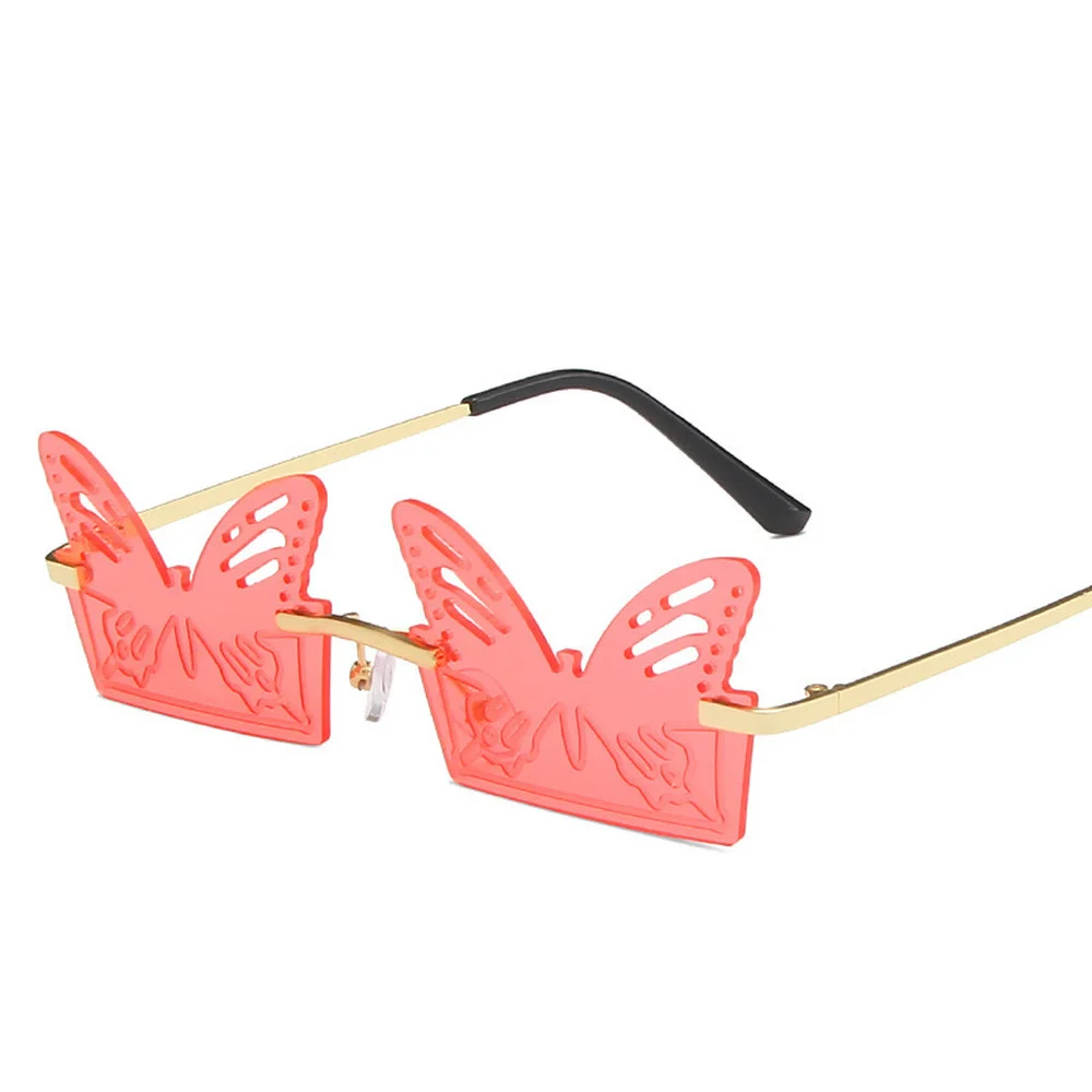 2022 Personality Fashion Metal Small Frame Butterfly Sunglasses Luxury Designer Openwork Frameless Tinted Color Lens Sunglasses
2022 Personality Fashion Metal Small Frame Butterfly Sunglasses Luxury Designer Openwork Frameless Tinted Color Lens Sunglasses