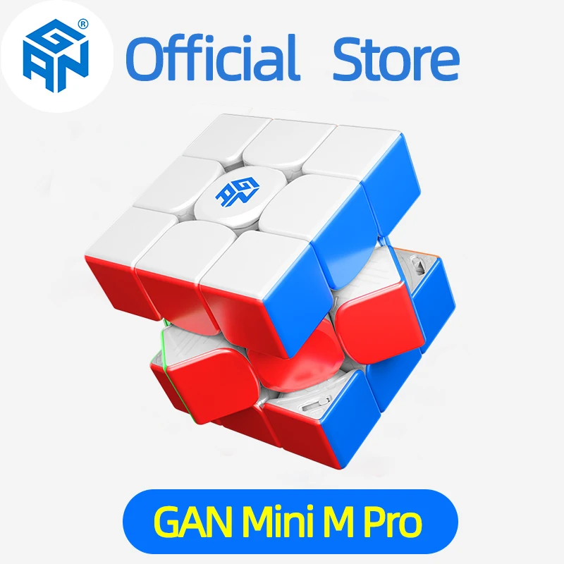 

GAN Mini M Pro UV Coated 3x3x3 Magnetic Speed Cube Stickerless 3x3 Speedcube Professional Magic Cube Puzzle Toys