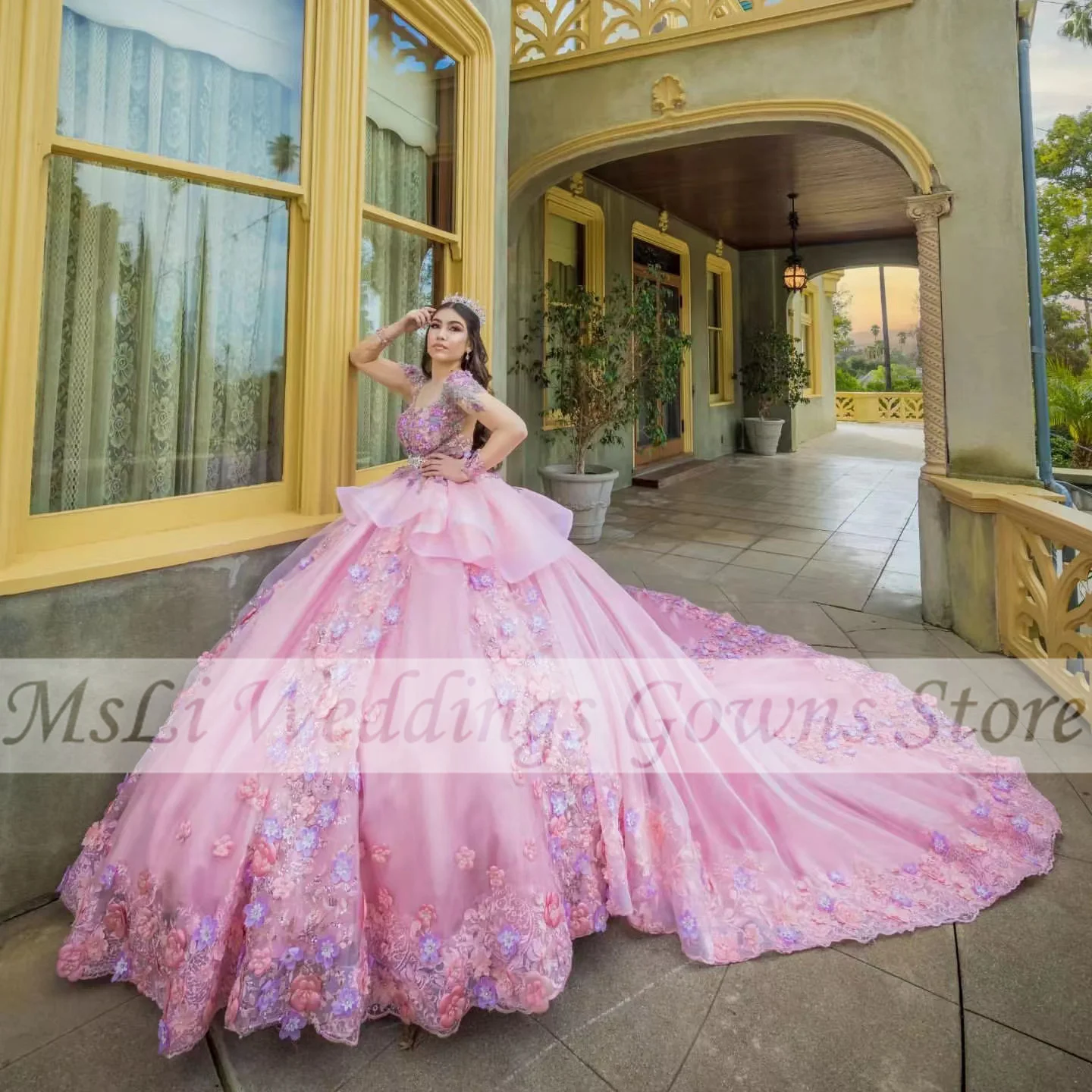 Luxury Pink Quinceanera Dresses For Sweet 16 Girls Princess Ball Gwons Appliques Long Sleeve Corset Vestidos De 15 Quinceañera
Luxury Pink Quinceanera Dresses For Sweet 16 Girls Princess Ball Gwons Appliques Long Sleeve Corset Vestidos De 15 Quinceañera