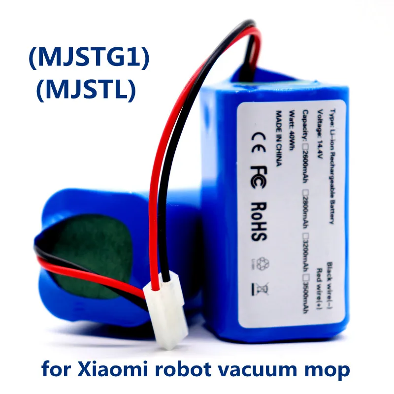 14.8V 2600mAh 18650 Rechargeable Battery for Xiaomi Mi Robot Vacuum-mop Essential (MJSTG1) Robot Vacuum 14.4V xiaomi g1 battery
14.8V 2600mAh 18650 Rechargeable Battery for Xiaomi Mi Robot Vacuum-mop Essential (MJSTG1) Robot Vacuum 14.4V xiaomi g1 battery