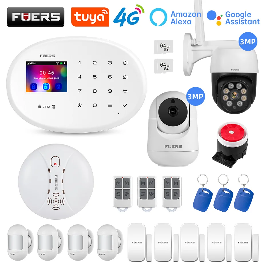 Домашняя сигнализация Fuers W204 Tuya 4G Wifi GSM управление через приложение GSM SMS Комплект охранной сигнализации для дома охранная сигнализация 3 Мп ...
Домашняя сигнализация Fuers W204 Tuya 4G Wifi GSM управление через приложение GSM SMS Комплект охранной сигнализации для дома охранная сигнализация 3 Мп ...