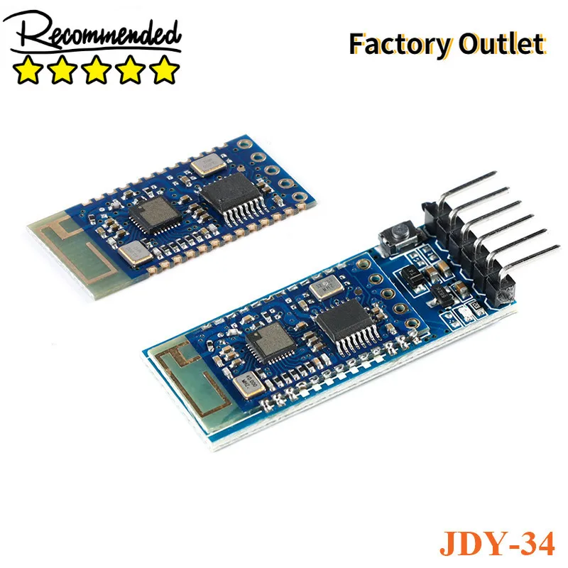 

JDY-34 Module BLE 4.2 Dual Mode SPP-C Host Printer 2.4G Bluetooth-compatible Module Uart Support SPP-C Host 2.1-3.6V