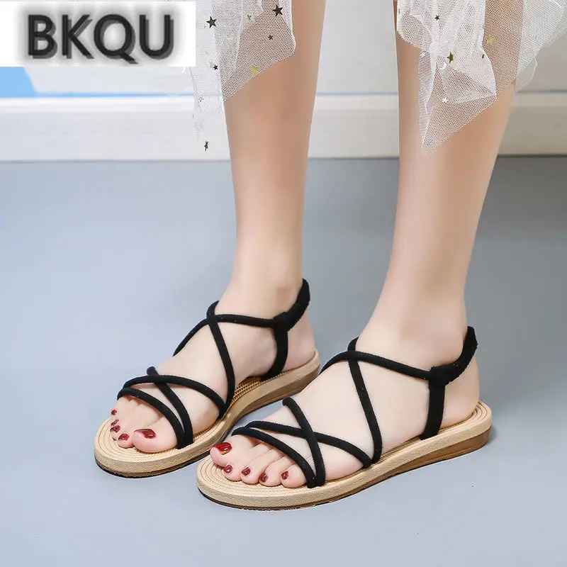 2022 Summer New Ladies Sandals Ankle Elastic Strap Cross Lace Hollow Flat Shoes Beach Fashion Casual Roman Women's Shoes
2022 Summer New Ladies Sandals Ankle Elastic Strap Cross Lace Hollow Flat Shoes Beach Fashion Casual Roman Women's Shoes