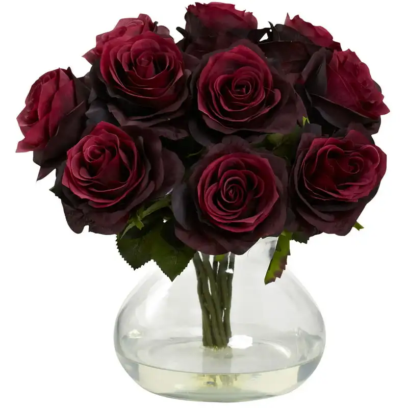 Rose Arrangement Artificial Flowers with Vase, Red Wedding Party Vase Home Autumn Decoration Fake Flower
Rose Arrangement Artificial Flowers with Vase, Red Wedding Party Vase Home Autumn Decoration Fake Flower