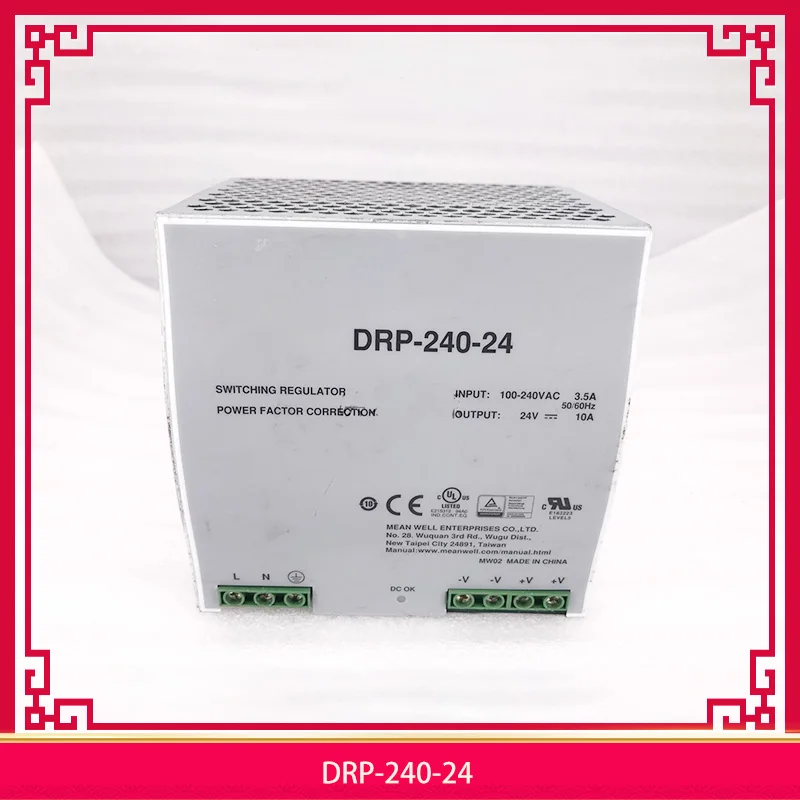 

Drp-240-24 24V / 10A / 240W For MW Single Phase Rail Type Switching Power Supply Before Shipment Perfect Test