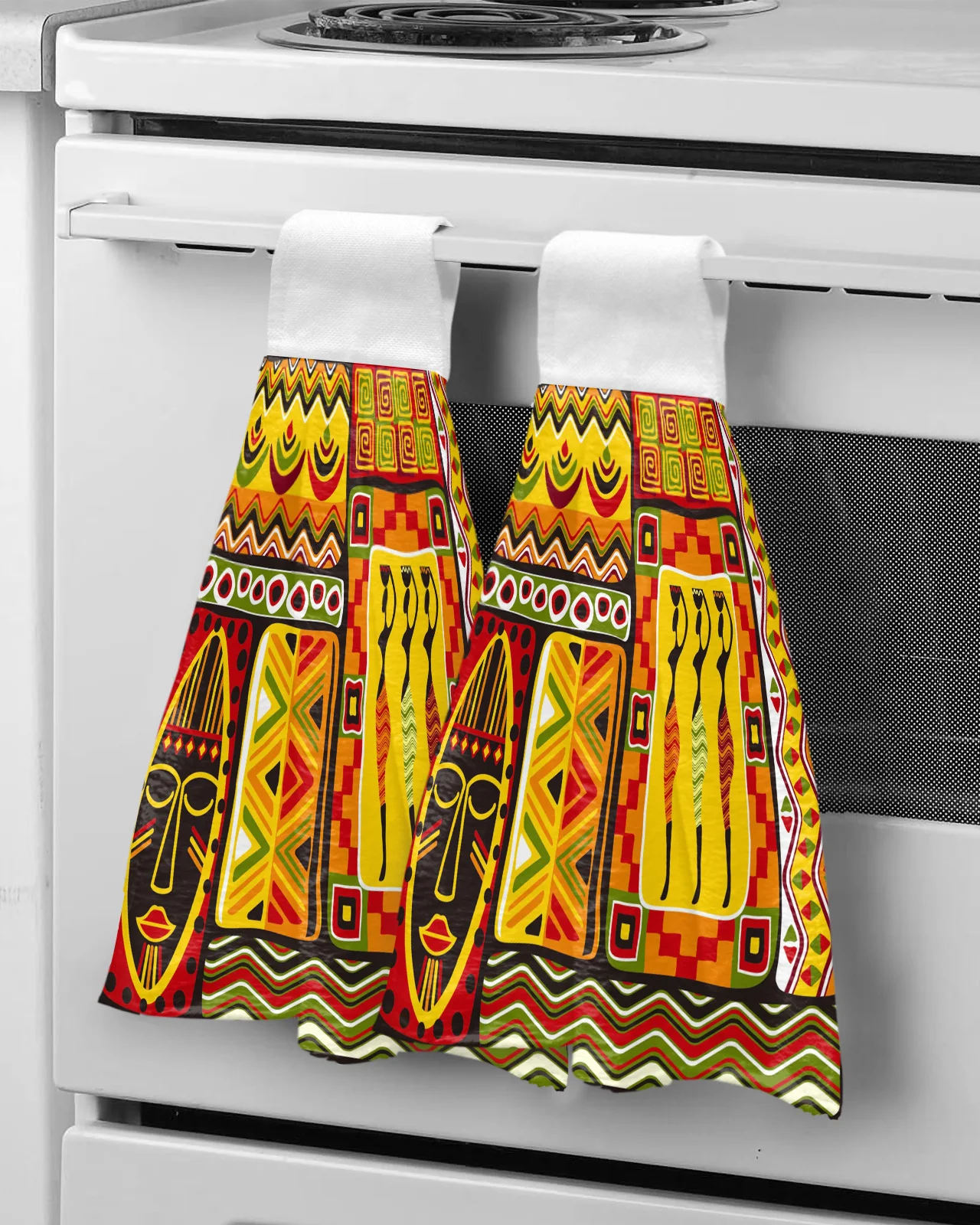 

Африканские женские геометрические формы, впитывающие полотенца, носовой платок, кухонная посуда, чистящее полотенце