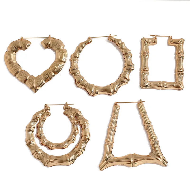 Fashion Punk Rock European American Exaggerated Metal Bamboo Texture Hollow Geometric Stud Earrings For Women Party Ball Jewelry
Fashion Punk Rock European American Exaggerated Metal Bamboo Texture Hollow Geometric Stud Earrings For Women Party Ball Jewelry
