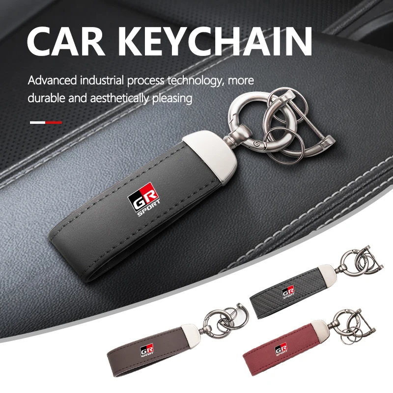 Кожаный брелок для автомобиля пряжка в виде подковы ювелирные изделия Toyota GR Sport