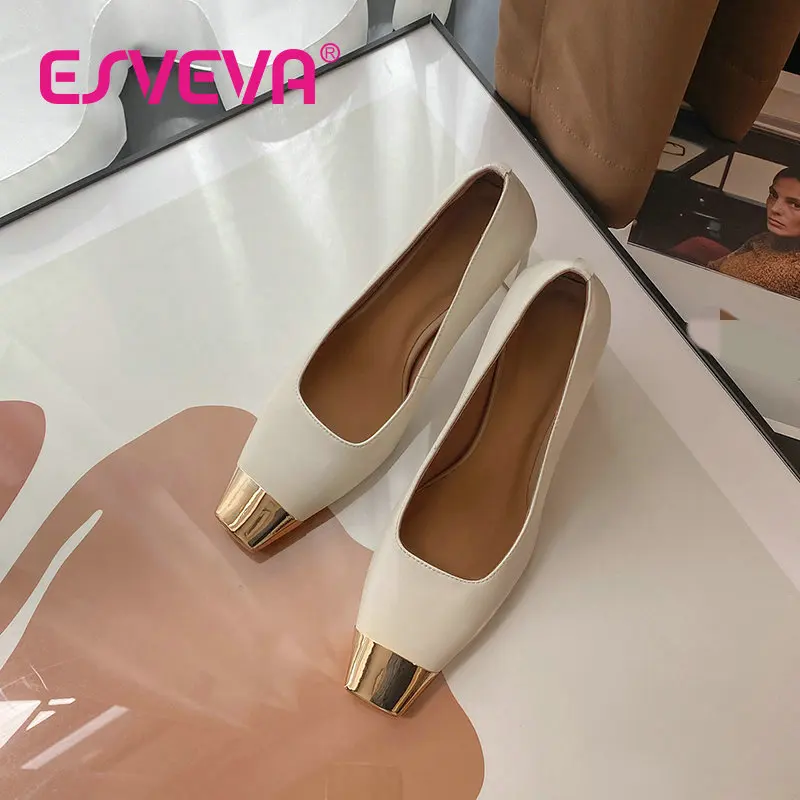ESVEVA 2022 Leather Elegant Pumps Summer Thin High Heel Elegant Slip On Square Toe Women Shoes Size 34-39
ESVEVA 2022 Leather Elegant Pumps Summer Thin High Heel Elegant Slip On Square Toe Women Shoes Size 34-39