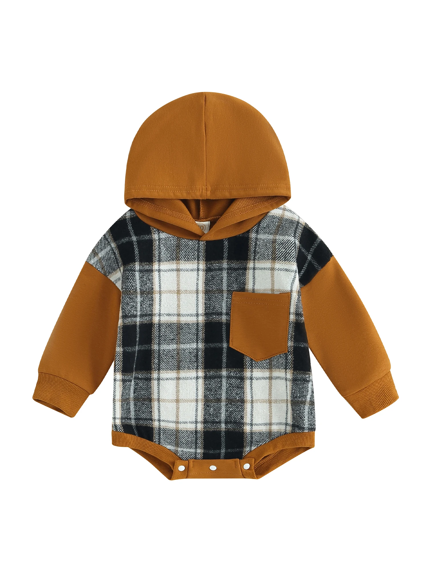 Baby Boy Girl Plaid ColorBlock Hooded Romper - Adorable Long Sleeve Pullover for Stylish Fall Outfits
Baby Boy Girl Plaid ColorBlock Hooded Romper - Adorable Long Sleeve Pullover for Stylish Fall Outfits