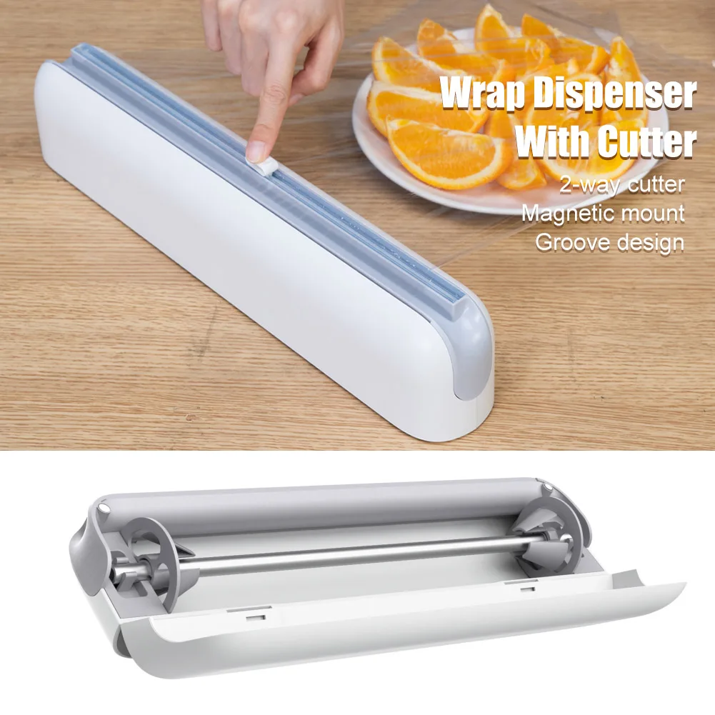 Magnetic Cling Film Wrap Dispenser Plastic Wrap Cutter Food Wrap Dispenser Kitchen Tool Non-toxic Baking Paper Cutter Dispenser
Magnetic Cling Film Wrap Dispenser Plastic Wrap Cutter Food Wrap Dispenser Kitchen Tool Non-toxic Baking Paper Cutter Dispenser