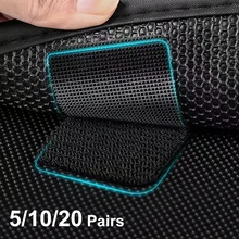 5/10/20 Pcs Car Carpet Tape Floor Mat Strong Self Adhesive Fastener Hook Loop Tape Fastener Tape Nylon Sticker