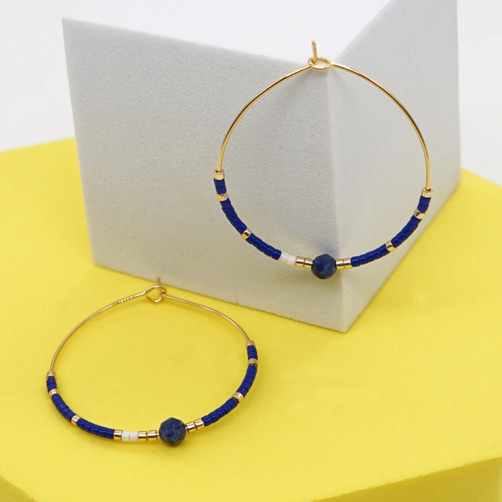 Go2Boho Natural Charm Earrings Jewelry Miyuki Seed Beads Ear Rings Gold Plated Stainless Steel Hoop Earrings for Women
Go2Boho Natural Charm Earrings Jewelry Miyuki Seed Beads Ear Rings Gold Plated Stainless Steel Hoop Earrings for Women