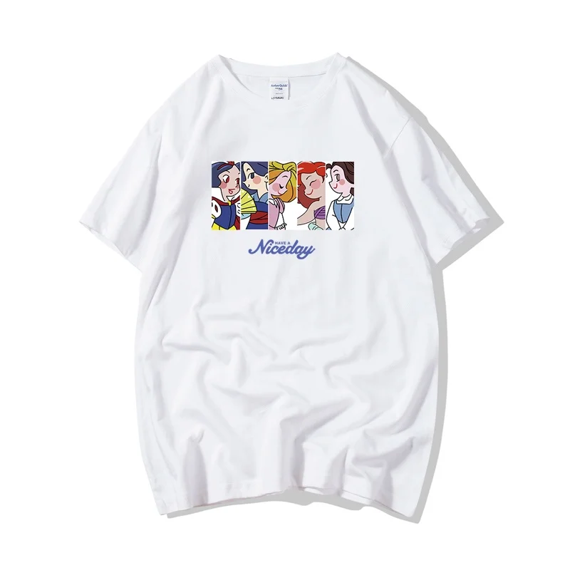 Cartoon Disney Princess Print Short Sleeve Summer All-match Girlfriends T-shirt Ins Fashion Trend Loose Top Women's
Cartoon Disney Princess Print Short Sleeve Summer All-match Girlfriends T-shirt Ins Fashion Trend Loose Top Women's