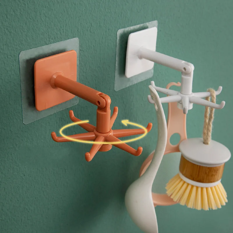 360 Degrees Rotated Kitchen Hooks Self Adhesive 6 Hooks Wall Door Hook Spoon Hanger Rotatable Rack Handbag Clothes Hanging Rack
360 Degrees Rotated Kitchen Hooks Self Adhesive 6 Hooks Wall Door Hook Spoon Hanger Rotatable Rack Handbag Clothes Hanging Rack