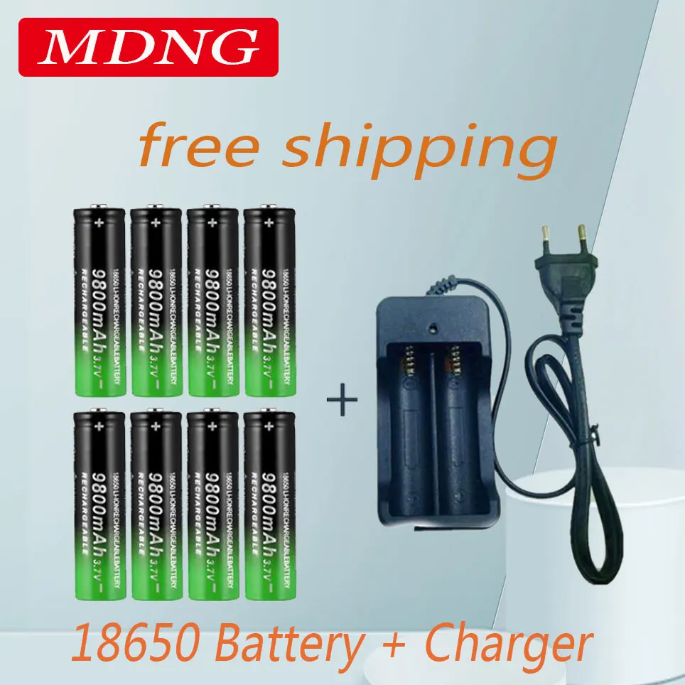 18650 Battery Rechargeable Battery 3.7V 18650 9800mAh Capacity Li-ion Rechargeable Battery For Flashlight Torch Battery+Charger
18650 Battery Rechargeable Battery 3.7V 18650 9800mAh Capacity Li-ion Rechargeable Battery For Flashlight Torch Battery+Charger