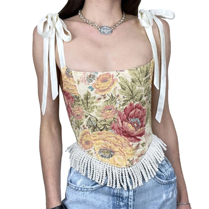 Street Wear Corset Sleeveless Tops Women Corset Top Curve Shaper Modeling Strap Vintage Floral Print Corset Bustiers
Street Wear Corset Sleeveless Tops Women Corset Top Curve Shaper Modeling Strap Vintage Floral Print Corset Bustiers