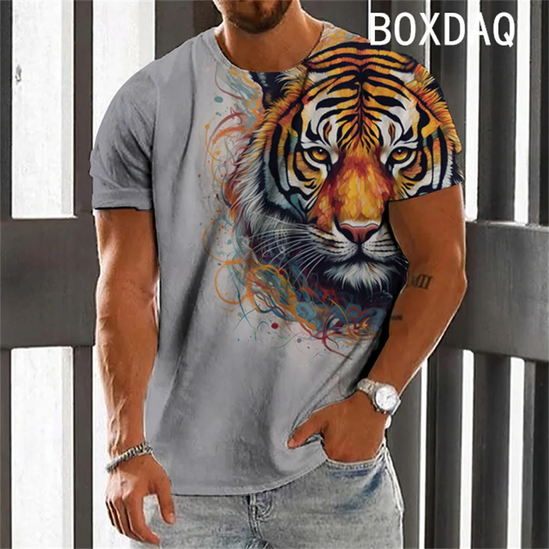 2023 New Men's T-Shirt Fashion 3D Lion Pattern Gradient Print Tops Big Size Men Summer Short Sleeve Comfortable Daily Casual Tee
2023 New Men's T-Shirt Fashion 3D Lion Pattern Gradient Print Tops Big Size Men Summer Short Sleeve Comfortable Daily Casual Tee