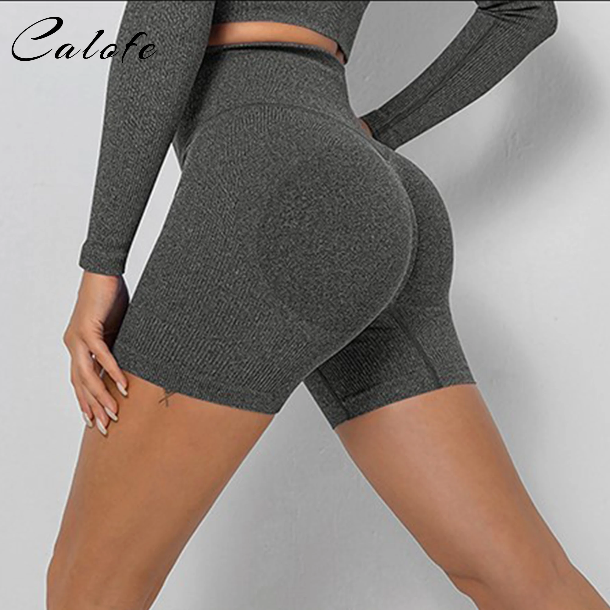 Seamless Knitted Yoga Shorts Threaded Fitness Sports Pants Hip Lifting High Waist Peach Hip Running Three-point Shorts Women
Seamless Knitted Yoga Shorts Threaded Fitness Sports Pants Hip Lifting High Waist Peach Hip Running Three-point Shorts Women