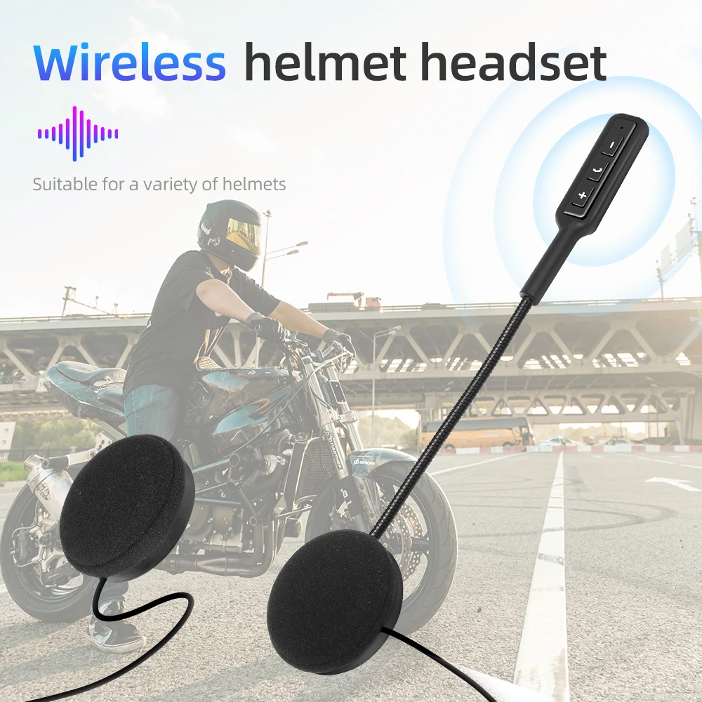 

Bluetooth-гарнитура для мотоциклетного шлема, с микрофоном и голосовым управлением