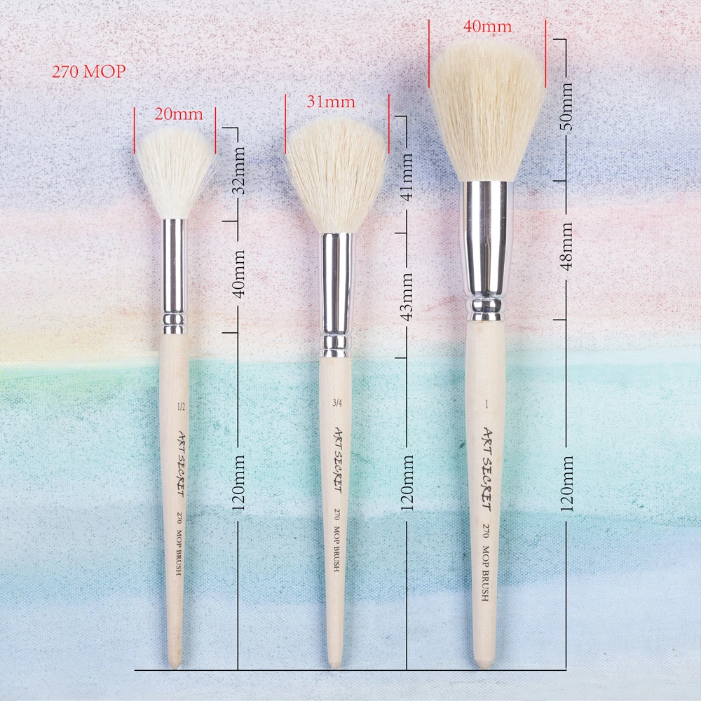 Round Loose Fluffy Watercolor Acrylic Brush 270 280 410MOP Anti-Drop Hair Wooden Handle Multi-Purpose Clean Drawing
Round Loose Fluffy Watercolor Acrylic Brush 270 280 410MOP Anti-Drop Hair Wooden Handle Multi-Purpose Clean Drawing