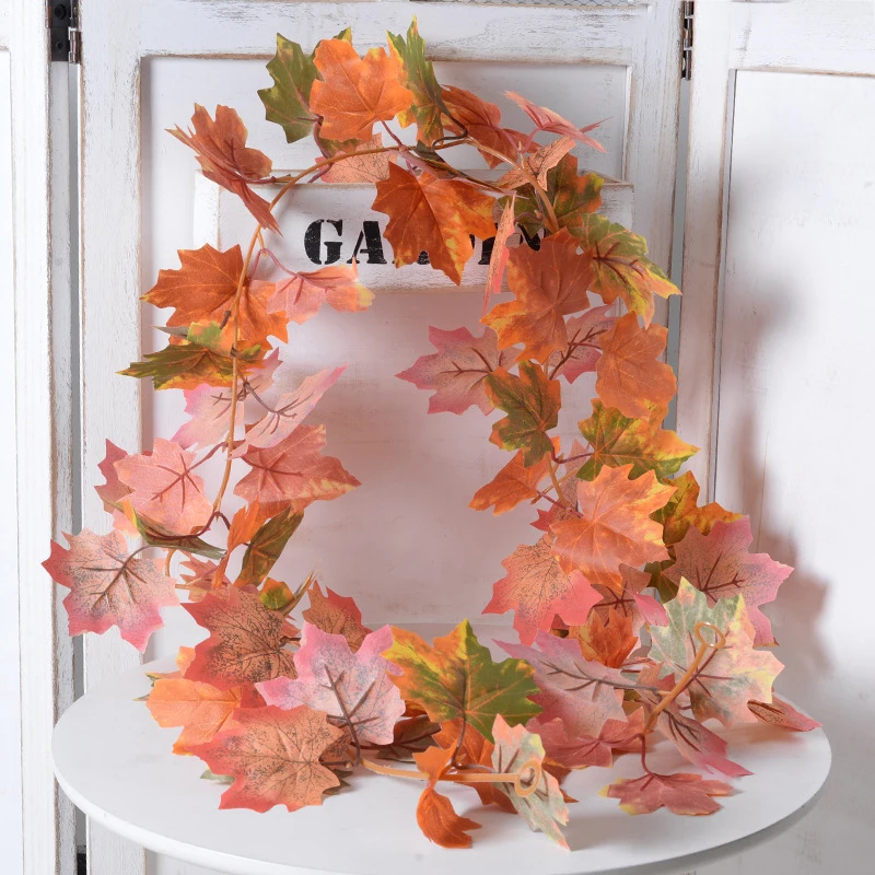 Autumn Maple Leaves Rattan Decoration Garland Artificial Maple Vine Fake Foliage String Light Thanksgiving Christmas Gar
Autumn Maple Leaves Rattan Decoration Garland Artificial Maple Vine Fake Foliage String Light Thanksgiving Christmas Gar