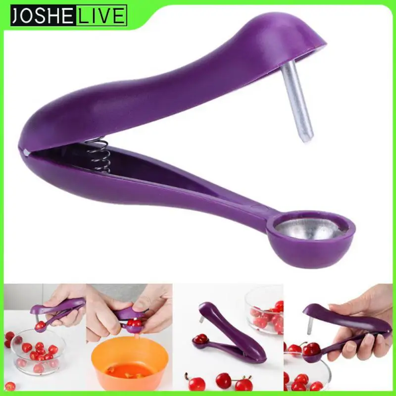 

New 5'' Cherry Fruit Kitchen Pitter Remover Olive Corer Remove Pit Tool Seed Gadge Fruit And Vegetable Tools Cherry Pitter New