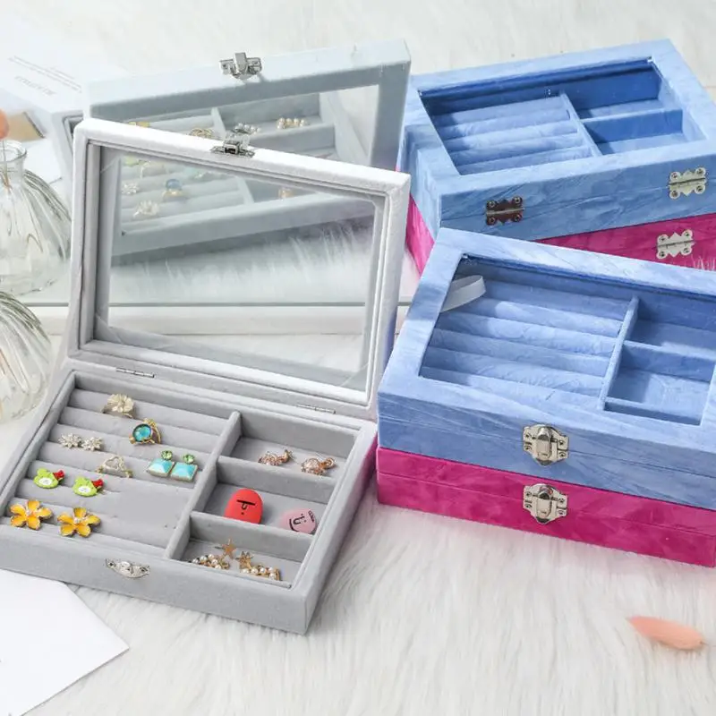 2022 New Jewelry Boxes Flannel Earrings Necklace Ring Storage Box Women Jewelry Display Gifts PU Leather Jewelry Organizer
2022 New Jewelry Boxes Flannel Earrings Necklace Ring Storage Box Women Jewelry Display Gifts PU Leather Jewelry Organizer