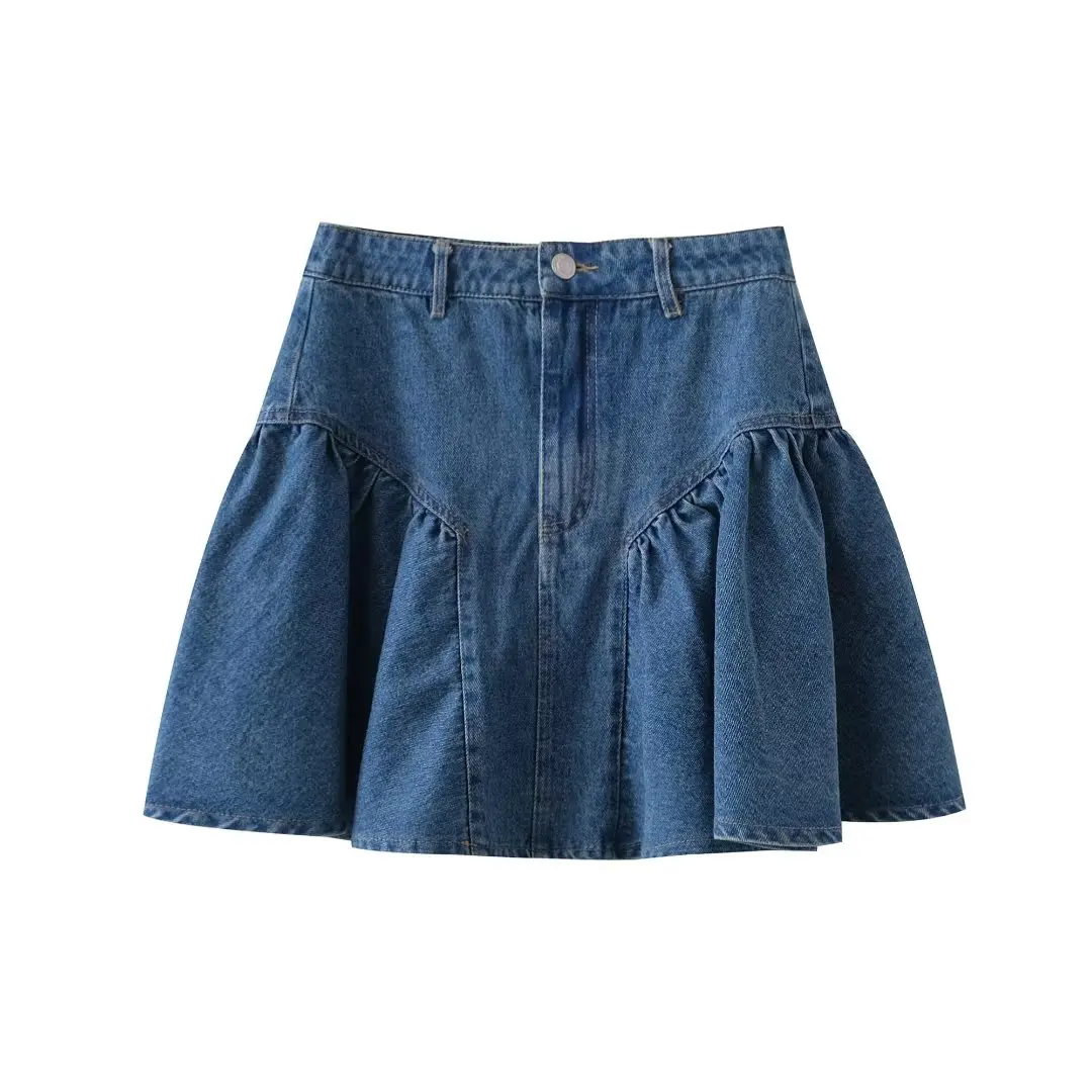 Women 2023 New Fashion Summer Sweet Blue Cowboy Mini Skirt Vintage High Waist Zipper Relaxed Female Skirts Mujer
Women 2023 New Fashion Summer Sweet Blue Cowboy Mini Skirt Vintage High Waist Zipper Relaxed Female Skirts Mujer