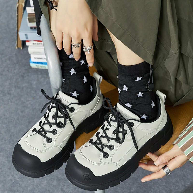 2023 Young Style Cool Mixed Colors Women Shoes Thick Bottom Lace-Up Women Sneakers Casual Hand-made Zapatillas Deportivas Mujer
2023 Young Style Cool Mixed Colors Women Shoes Thick Bottom Lace-Up Women Sneakers Casual Hand-made Zapatillas Deportivas Mujer