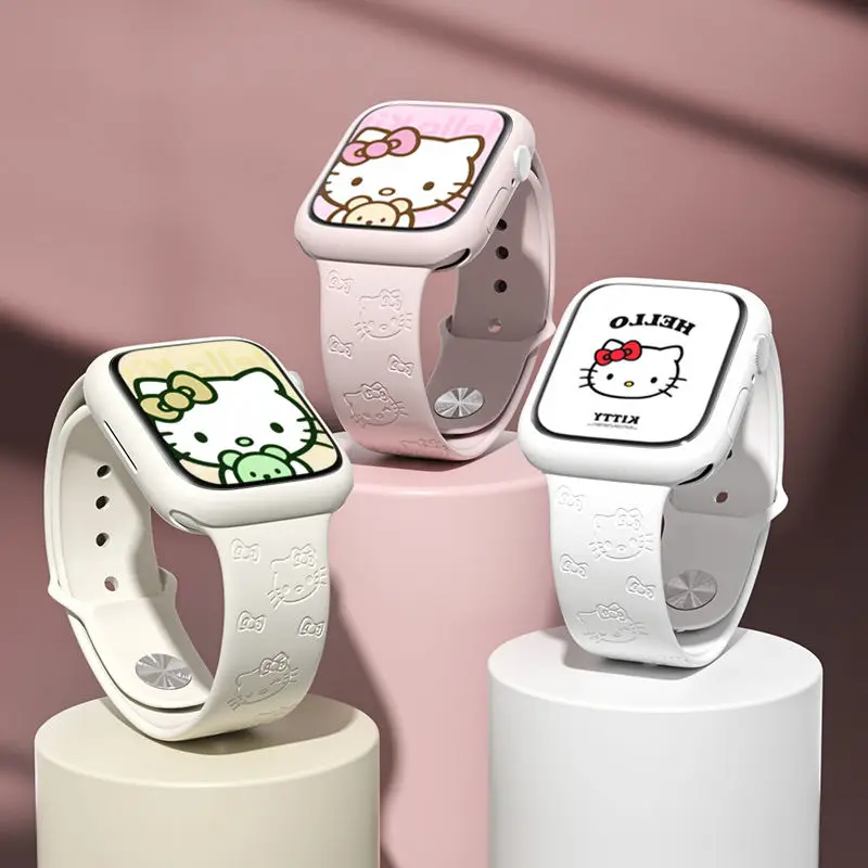 Kawaii Hello Kitty Watch Fashion Girl Accessories Anime Cartoon Hand Decorate Print Jewelry Apple Time Pink Child Birthday Gift
Kawaii Hello Kitty Watch Fashion Girl Accessories Anime Cartoon Hand Decorate Print Jewelry Apple Time Pink Child Birthday Gift