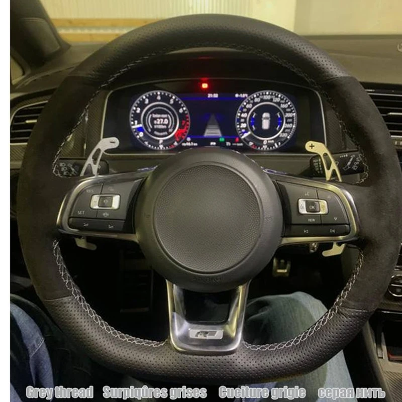 Чехол рулевого колеса автомобиля для Volkswagen VW Golf R MK7 Golf 7 GTI VW Polo GTI Scirocco 2015 2016, черная замша, натуральная кожа
Чехол рулевого колеса автомобиля для Volkswagen VW Golf R MK7 Golf 7 GTI VW Polo GTI Scirocco 2015 2016, черная замша, натуральная кожа