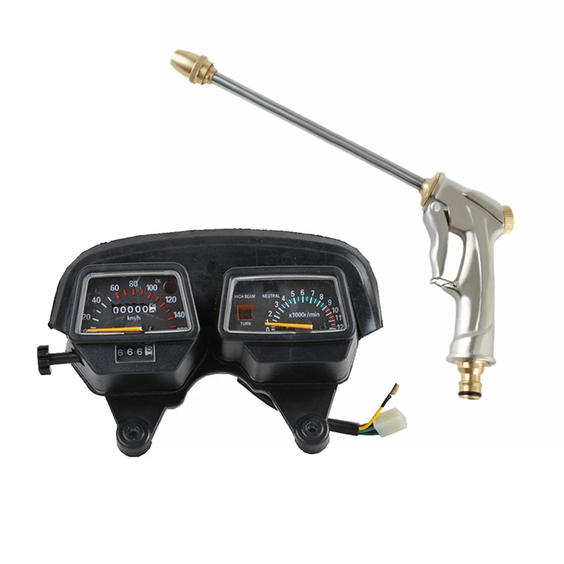 1 Pcs Car High Pressure Cleaning Water Electric Washing Machine Nozzle & 1 Pcs Motorcycle Gauges Cluster Speedometer
1 Pcs Car High Pressure Cleaning Water Electric Washing Machine Nozzle & 1 Pcs Motorcycle Gauges Cluster Speedometer