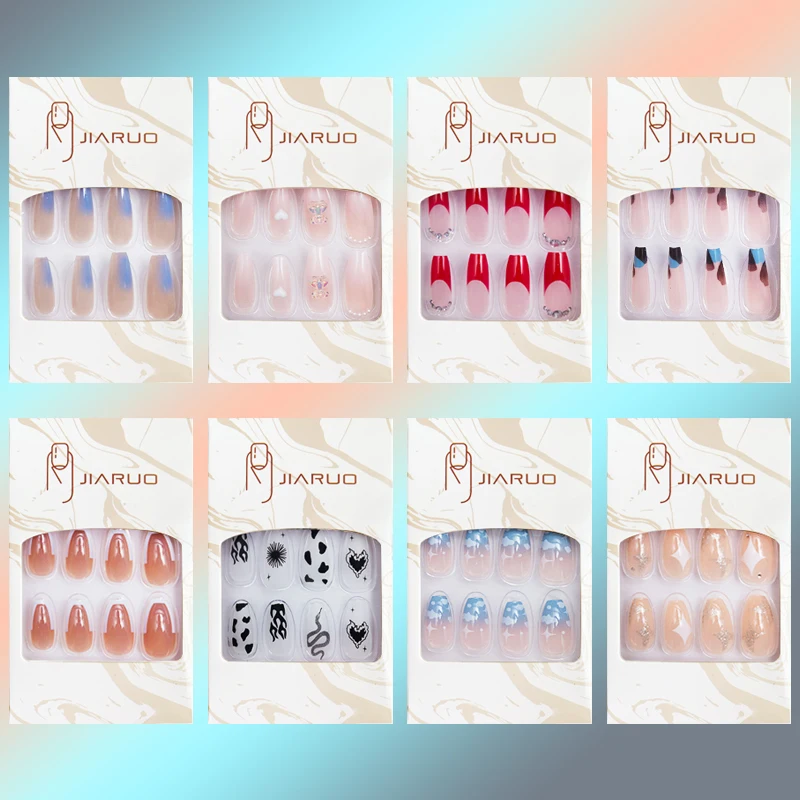 JIARUO 24PCS/BOX Long Coffin Press on Nails Acrylic Fake Nail Supplies for Y2k Profess Desig Tip False Full Art Cover with Glue
JIARUO 24PCS/BOX Long Coffin Press on Nails Acrylic Fake Nail Supplies for Y2k Profess Desig Tip False Full Art Cover with Glue