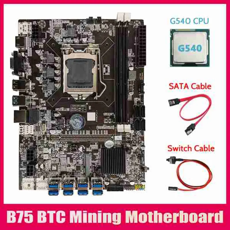 Материнская плата B75 BTC Miner + процессор G540 + кабель SATA + коммутационный кабель LGA1155 8 * PCIE USB адаптер DDR3 MSATA B75 USB BTC материнская плата
Материнская плата B75 BTC Miner + процессор G540 + кабель SATA + коммутационный кабель LGA1155 8 * PCIE USB адаптер DDR3 MSATA B75 USB BTC материнская плата