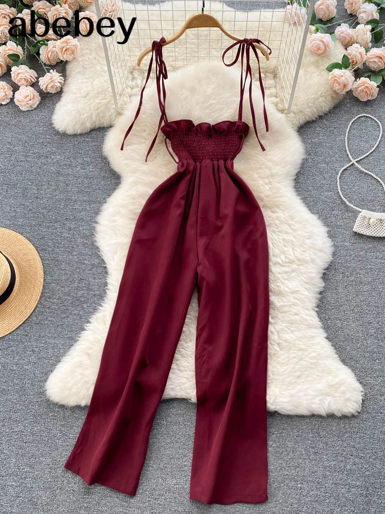 2022 New Women Casual Solid Color Straps Jumpsuits Summer Vintage folds Overalls Playsuits Female Loose Long Rompers
2022 New Women Casual Solid Color Straps Jumpsuits Summer Vintage folds Overalls Playsuits Female Loose Long Rompers
