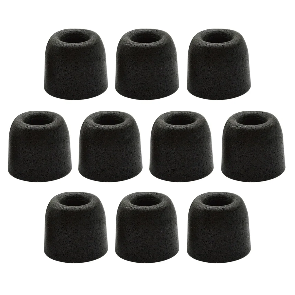 

10pcs Premium Earphone Tips Noise Isolation T-200 Earbud Replacement (Black)