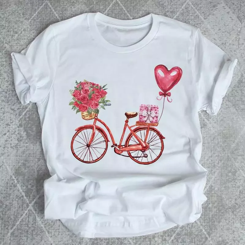 2022NEW Shirt Print Bike Flower Summer T-shirts Female Graphic T Top Short Sleeve Love Valentine's Day Fashion Cartoon Tee T
2022NEW Shirt Print Bike Flower Summer T-shirts Female Graphic T Top Short Sleeve Love Valentine's Day Fashion Cartoon Tee T